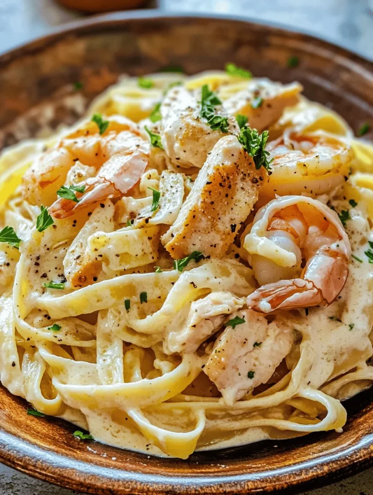 When it comes to comfort food that pleases everyone at the dinner table, few dishes can compete with the creamy, rich indulgence of Alfredo pasta. Combining the succulent flavors of chicken and shrimp with a velvety Alfredo sauce, this dish is not only delicious but also visually stunning, making it an ideal choice for impressing family and friends. The allure of creamy Alfredo sauce lies in its delightful mix of textures and flavors, offering a satisfying mouthfeel that coats each strand of pasta and perfectly complements the tender proteins.