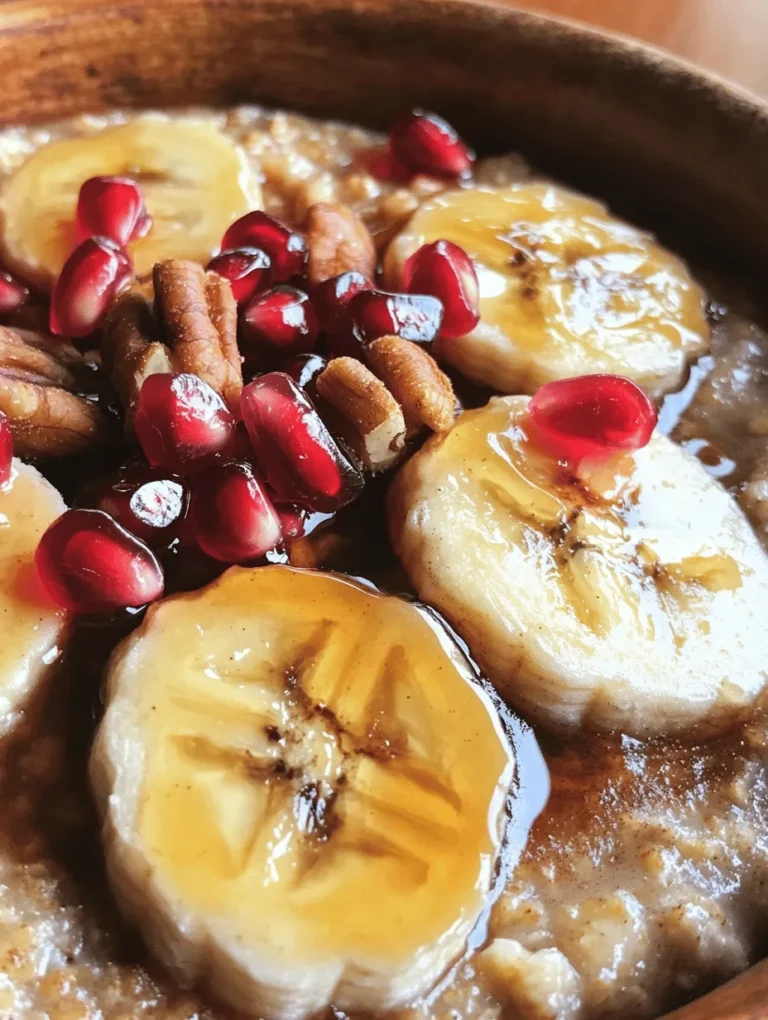 In the world of breakfast options, few dishes can compete with the wholesome goodness of oatmeal. Often praised for its versatility and health benefits, oatmeal has become a staple for those seeking a nutritious start to their day. Among the various types of oats available, steel cut oats stand out as a particularly nutritious choice. Their hearty texture and nutty flavor make them an excellent base for a variety of toppings. Today, we will explore a delightful recipe that takes steel cut oats to a new level: Cinnamon Steel Cut Oatmeal with Caramelized Bananas and Pomegranates.
