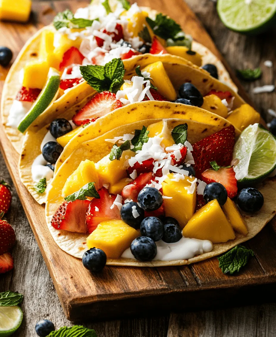Every great dish begins with quality ingredients, and Tropical Fruit Tacos are no exception. Let’s explore the key components of this refreshing recipe, highlighting their nutritional benefits and the unique flavors they contribute.