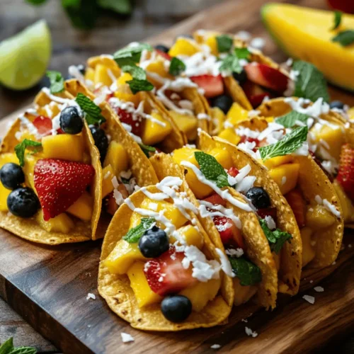 Every great dish begins with quality ingredients, and Tropical Fruit Tacos are no exception. Let’s explore the key components of this refreshing recipe, highlighting their nutritional benefits and the unique flavors they contribute.