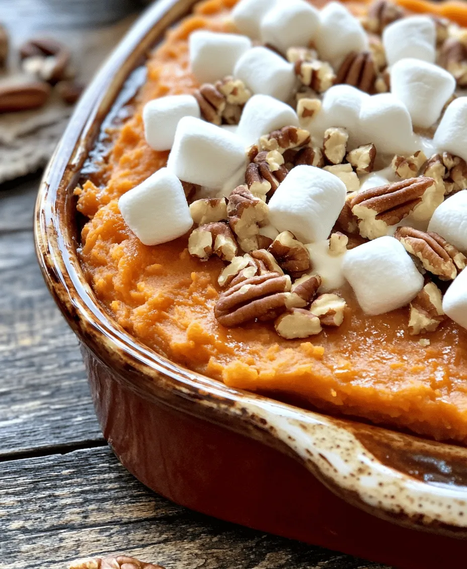 1. <strong>Sweet Potatoes</strong>: The star of the dish, sweet potatoes provide natural sweetness and a creamy texture when baked and mashed.” /></p>
</p>
<h3>Combining the Ingredients</h3>
</p>
<p>To create the perfect Cracker Barrel Sweet Potato Delight, begin by combining your ingredients with care. Each element contributes to the dish’s overall flavor and texture, so achieving a homogenous mixture is crucial. Start by mashing your cooked sweet potatoes in a large mixing bowl until they are completely smooth. This step ensures that there are no lumps, allowing the flavors to meld seamlessly.</p>
</p>
<p>Next, add in the sugars—both brown and granulated—followed by the melted butter, eggs, vanilla extract, and spices such as cinnamon and nutmeg. These spices are not merely for flavor; they enhance the natural sweetness of the sweet potatoes and provide that warm, comforting aroma characteristic of this dish. Using a hand mixer or a whisk, blend the ingredients together until smooth and well incorporated. Take your time with this step; a well-mixed base will lead to a more flavorful and cohesive final product.</p>
</p>
<h3>Layering and Baking Instructions</h3>
</p>
<p>Once your mixture is ready, it’s time to transfer it to a baking dish. Preheat your oven to 350°F (175°C) to ensure an even bake. Grease a 9×13-inch baking dish with a little butter or cooking spray to prevent sticking. Pour the sweet potato mixture into the dish, spreading it out evenly with a spatula.</p>
</p>
<p>Now comes the exciting part: adding the toppings. Evenly sprinkle mini marshmallows and chopped pecans over the sweet potato base. The marshmallows will melt and become gooey, creating a delightful contrast to the crunchy pecans. This layering not only enhances the texture but also adds an appealing visual element, making your dish more inviting.</p>
</p>
<p>After layering, place the baking dish in the preheated oven and bake for 25-30 minutes. During this time, the sweet potatoes will set, and the flavors will deepen. The second baking phase is critical for developing the flavor profile of the dish. The marshmallows will puff up and caramelize slightly, resulting in a sweet, toasted flavor that complements the creamy sweet potato base beautifully.</p>
</p>
<h3>The Flavor Profile of Cracker Barrel Sweet Potato Delight</h3>
</p>
<h4>The Sweet and Savory Combination</h4>
</p>
<p>The beauty of Cracker Barrel Sweet Potato Delight lies in its harmonious balance of flavors. The natural sweetness of the sweet potatoes is complemented by the rich, dark undertones of brown sugar and the warmth of spices like cinnamon and nutmeg. This combination creates a sweet yet nuanced flavor profile that appeals to a wide variety of palates.</p>
</p>
<p>Additionally, the use of vanilla extract enhances the dish, adding depth and complexity. Each bite delivers a sweet burst, while the spices provide a warm, comforting backdrop that elevates the overall experience. This dish is not just about sweetness; it’s about crafting a balanced flavor that dances on the taste buds.</p>
</p>
<h4>Importance of Texture</h4>
</p>
<p>Texture plays a significant role in the enjoyment of Cracker Barrel Sweet Potato Delight. The smooth, creamy base of sweet potatoes contrasts beautifully with the crispy, crunchy topping of marshmallows and pecans. When baked, the marshmallows take on a delightful chewiness, while the pecans add a satisfying crunch. This balance of textures creates a multi-dimensional eating experience that keeps each bite interesting.</p>
</p>
<p>As you dig in, the soft, velvety sweet potato mixture envelops your palate, while the topping adds a satisfying crunch, making it a dish that feels indulgent yet comforting. This interplay of flavors and textures is what makes Sweet Potato Delight a beloved favorite among families and friends.</p>
</p>
<h3>Serving Suggestions for Sweet Potato Delight</h3>
</p>
<h4>Ideal Occasions for Serving</h4>
</p>
<p>Cracker Barrel Sweet Potato Delight is a dish that shines during the holiday season and family gatherings. Its warm, inviting flavors make it a perfect accompaniment to Thanksgiving dinners, Christmas feasts, and various festive celebrations. Imagine serving this delightful casserole as part of a large spread, where it competes with other beloved dishes for attention. It’s not just a side; it’s a centerpiece that sparks conversations and evokes memories.</p>
</p>
<p>Beyond the holidays, consider serving it at family reunions, potluck dinners, or even casual Sunday dinners. Its appeal is universal, making it suitable for any occasion where comfort food is appreciated.</p>
</p>
<h4>Pairing Recommendations</h4>
</p>
<p>To complement the rich flavors of Sweet Potato Delight, consider pairing it with traditional main dishes such as glazed ham, roasted turkey, or herb-crusted chicken. The sweetness of the casserole balances well with savory meats, creating a well-rounded meal.</p>
</p>
<p>For beverages, a lightly sweetened iced tea or a spiced apple cider can enhance the overall dining experience. If you prefer wine, a fruity white such as Riesling or a light red like Pinot Noir can also pair beautifully, harmonizing with the dish’s flavor profile.</p>
</p>
<h3>Cultural Significance of Sweet Potato Dishes</h3>
</p>
<h4>Historical Context of Sweet Potatoes in American Cuisine</h4>
</p>
<p>Sweet potatoes have a long-standing presence in American cuisine, particularly in the southern regions. Their adaptability and nutritional value have made them a staple in many households. Historically, sweet potatoes were cultivated by Native Americans long before European settlers arrived, and they quickly became integrated into the diet of early American settlers. They were not only a source of sustenance but also a symbol of comfort and home.</p>
</p>
<p>The cultivation and consumption of sweet potatoes have evolved, but their significance in American cooking remains strong. They are often associated with family traditions, seasonal celebrations, and the warmth of home-cooked meals.</p>
</p>
<h4>Sweet Potato Casseroles in Holiday Traditions</h4>
</p>
<p>In many families, sweet potato casseroles, particularly those resembling Cracker Barrel Sweet Potato Delight, hold a cherished place at the holiday table. These dishes often evoke memories of family gatherings, where recipes are passed down through generations, each adding their unique twist. The preparation of sweet potato casserole can become a family tradition, where loved ones come together to create something special.</p>
</p>
<p>As meals are shared and stories are told, the sweet potato casserole transforms from a simple dish into a vessel of nostalgia and familial love, encapsulating the essence of what it means to gather around the table.</p>
</p>
<h3>Conclusion: Embracing the Comfort of Cracker Barrel Sweet Potato Delight</h3>
</p>
<p>Preparing Cracker Barrel Sweet Potato Delight is more than just cooking; it’s an experience that brings people together. This beloved dish embodies the comforts of home, evoking warmth and joy with every bite. As you whip up this delightful recipe, you not only create a delicious meal but also contribute to the cherished traditions that define your culinary repertoire.</p>
</p>
<p>Whether it’s for a festive occasion or a casual family dinner, Sweet Potato Delight is destined to become a staple in your kitchen. As you embrace this comforting dish, you’ll find it not only fills the belly but also warms the heart, leaving a lasting impression on everyone who gathers around your table. May this recipe bring you as much joy as it has brought to countless families over the years, making it a cherished favorite for years to come.</p>
<div id=
