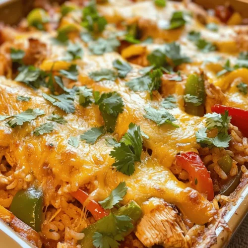 Casseroles have long been a staple in home cooking, cherished for their ease of preparation and the comfort they bring to the dining table. Whether it’s a family gathering, a potluck, or a simple weeknight dinner, casseroles offer a convenient way to combine various ingredients into a single, satisfying dish. One standout among these comforting meals is the Sizzling Chicken Fajita Casserole, a delightful fusion of traditional fajitas and the classic casserole format. This dish brings together the vibrant, bold flavors of Mexican cuisine with the homely, hearty essence of a casserole, making it a perfect choice for both busy families and culinary enthusiasts alike.