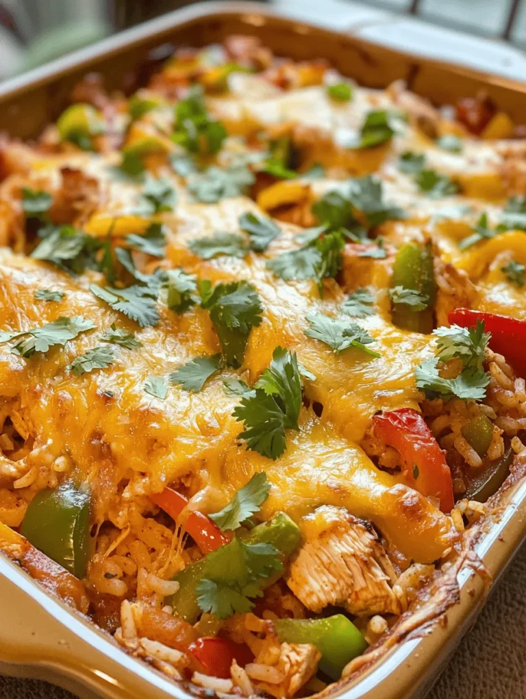 Casseroles have long been a staple in home cooking, cherished for their ease of preparation and the comfort they bring to the dining table. Whether it’s a family gathering, a potluck, or a simple weeknight dinner, casseroles offer a convenient way to combine various ingredients into a single, satisfying dish. One standout among these comforting meals is the Sizzling Chicken Fajita Casserole, a delightful fusion of traditional fajitas and the classic casserole format. This dish brings together the vibrant, bold flavors of Mexican cuisine with the homely, hearty essence of a casserole, making it a perfect choice for both busy families and culinary enthusiasts alike.