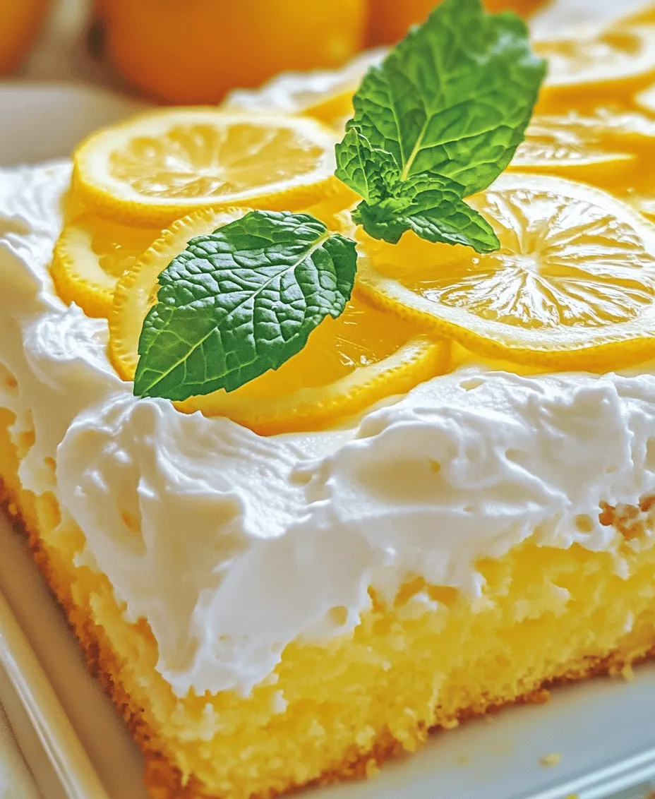 Poke cakes have taken the dessert world by storm, captivating the hearts and taste buds of dessert lovers everywhere. These delightful cakes, characterized by their moist and flavorful layers, are perfect for anyone looking to bring a burst of flavor to their gatherings. Among the wide array of poke cake varieties, the Zesty Lemon Poke Cake stands out as a refreshingly tangy option that is sure to be the star of any dessert table.