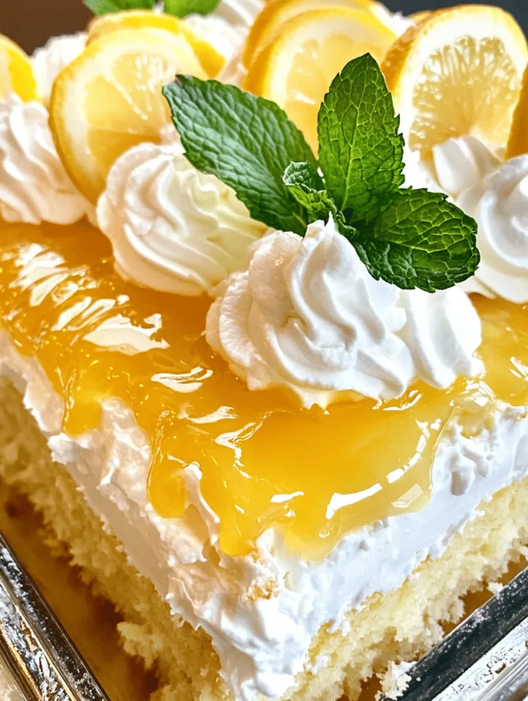 Poke cakes have taken the dessert world by storm, captivating the hearts and taste buds of dessert lovers everywhere. These delightful cakes, characterized by their moist and flavorful layers, are perfect for anyone looking to bring a burst of flavor to their gatherings. Among the wide array of poke cake varieties, the Zesty Lemon Poke Cake stands out as a refreshingly tangy option that is sure to be the star of any dessert table.