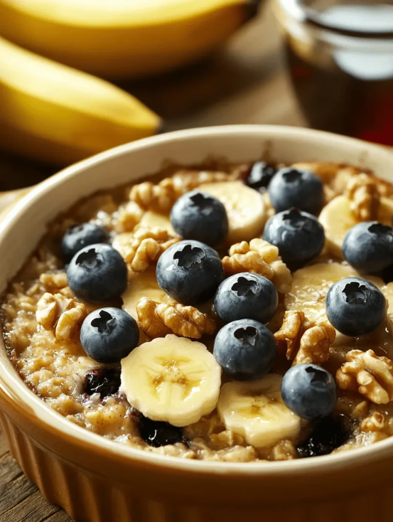 Baked oatmeal has emerged as a beloved breakfast option that harmonizes nutrition with delightful flavors. It stands out not just for its ease of preparation but also for its wholesome profile, making it an ideal choice for families and busy individuals alike. Among the plethora of baked oatmeal recipes, the Berry Bliss Blueberry Banana Baked Oatmeal shines brightly, drawing on the natural sweetness and vibrant flavors of blueberries and bananas. This dish is not just a treat for your taste buds; it’s also a powerhouse of nutrients that supports a healthy lifestyle.