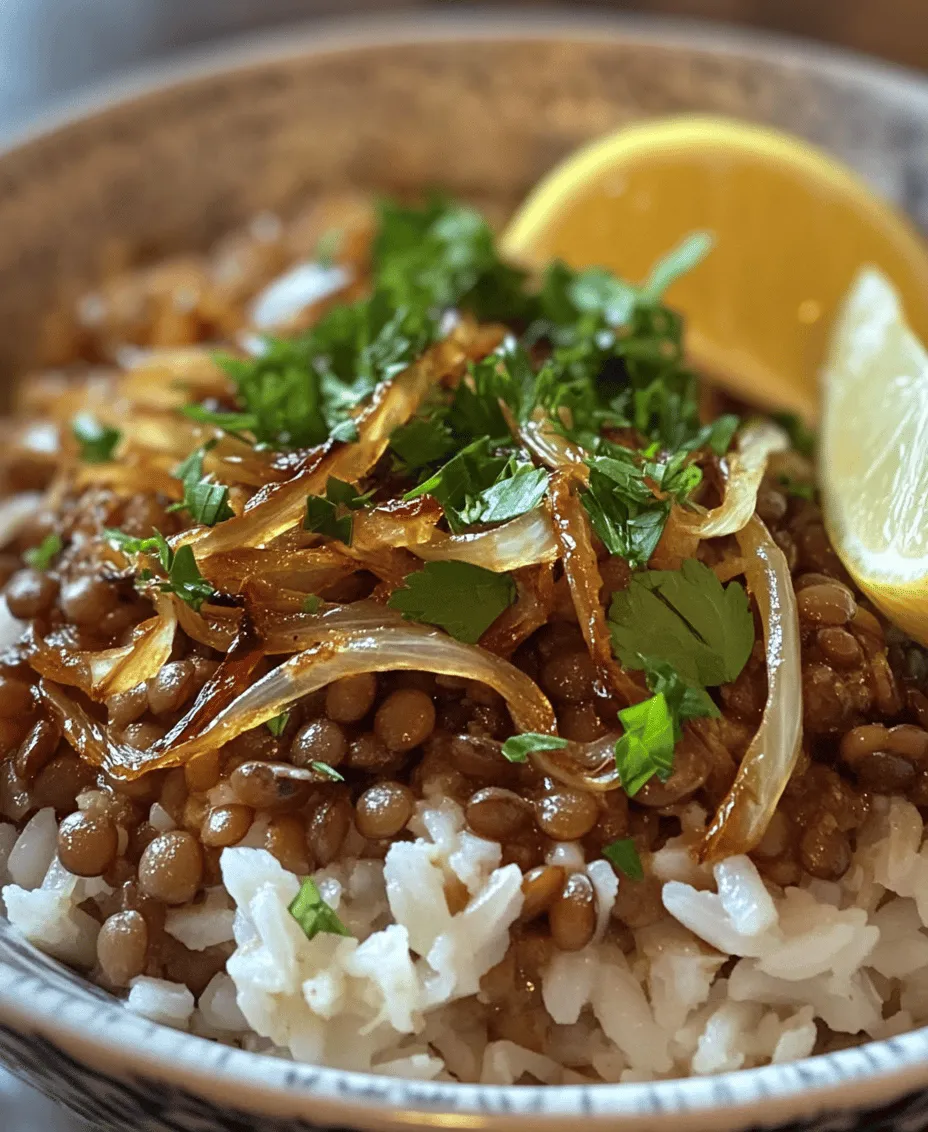 Mujadara, a traditional Middle Eastern dish, embodies the essence of comfort food with its simple yet flavorful ingredients. This beloved recipe features a delightful combination of brown lentils and long-grain rice, often topped with richly caramelized onions that lend a sweet, savory depth to the dish. Mujadara is not only a staple in many households across the Middle East but also a favorite among those exploring plant-based diets, thanks to its wholesome ingredients and satisfying flavors.