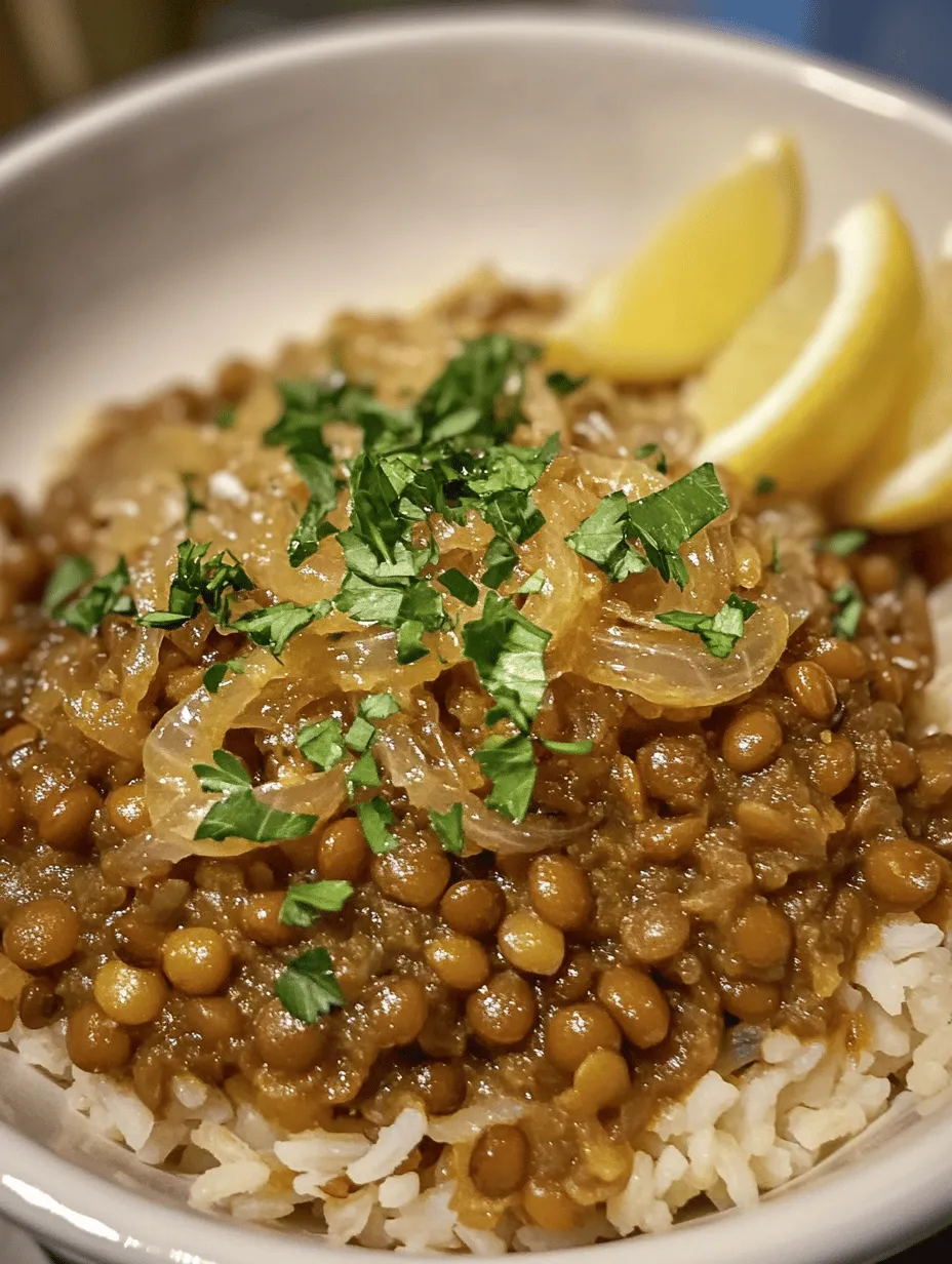 Mujadara, a traditional Middle Eastern dish, embodies the essence of comfort food with its simple yet flavorful ingredients. This beloved recipe features a delightful combination of brown lentils and long-grain rice, often topped with richly caramelized onions that lend a sweet, savory depth to the dish. Mujadara is not only a staple in many households across the Middle East but also a favorite among those exploring plant-based diets, thanks to its wholesome ingredients and satisfying flavors.