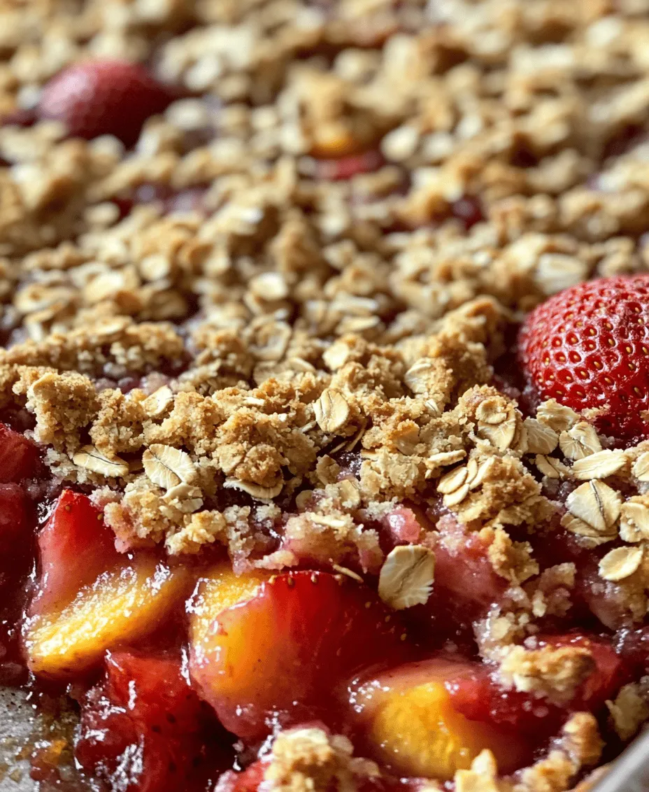 If you're looking for a dessert that harmonizes the freshness of seasonal fruits with a comforting, crumbly topping, look no further than a Delightful Strawberry Peach Crisp. This recipe not only offers a burst of flavor but also brings a sense of nostalgia, reminiscent of warm summer afternoons spent in the kitchen. With its juicy filling and crunchy topping, this crisp is an excellent way to celebrate the bounty of summer fruits while indulging in a delicious treat that doesn’t compromise on health.