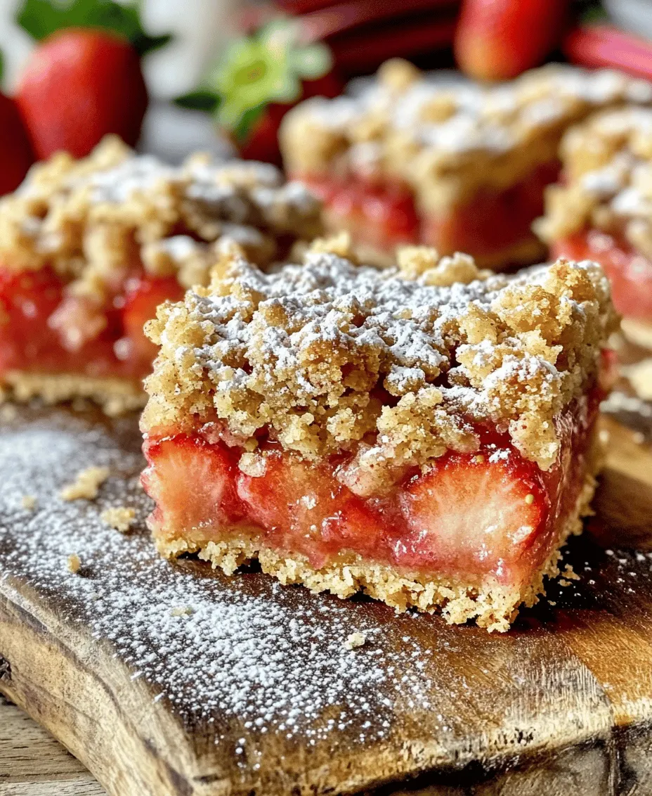 The success of your Strawberry Rhubarb Crumble Bars hinges on the quality and balance of the ingredients used. Each component plays a vital role in achieving the perfect texture and flavor profile. Here’s a closer look at the essential ingredients that will come together to create this delightful dessert.