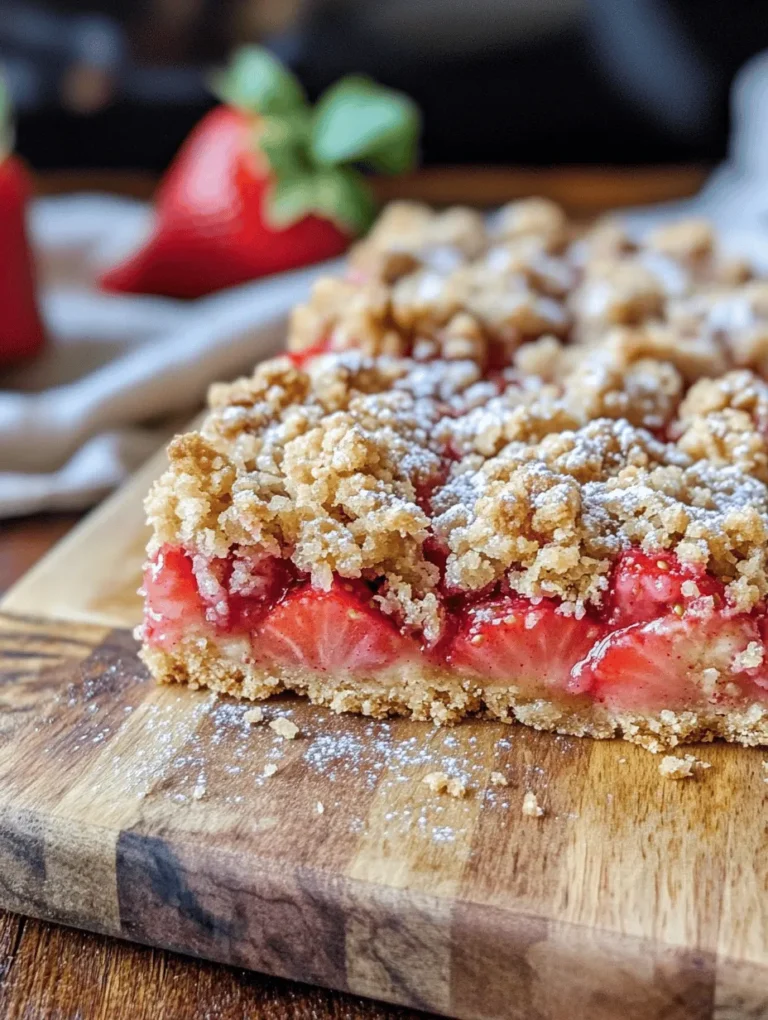 The success of your Strawberry Rhubarb Crumble Bars hinges on the quality and balance of the ingredients used. Each component plays a vital role in achieving the perfect texture and flavor profile. Here’s a closer look at the essential ingredients that will come together to create this delightful dessert.