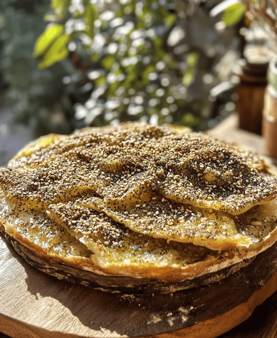 Zaatar Manakeesh is a beloved staple of Middle Eastern cuisine, celebrated for its simplicity and rich flavors. This traditional flatbread, often enjoyed warm out of the oven, features a delectable blend of zaatar spice mix, which provides a unique and aromatic experience that enchants the palate. The beauty of Zaatar Manakeesh lies not only in its savory taste but also in its versatility; it can serve as a satisfying breakfast, a delightful snack, or an appealing appetizer perfect for gatherings.