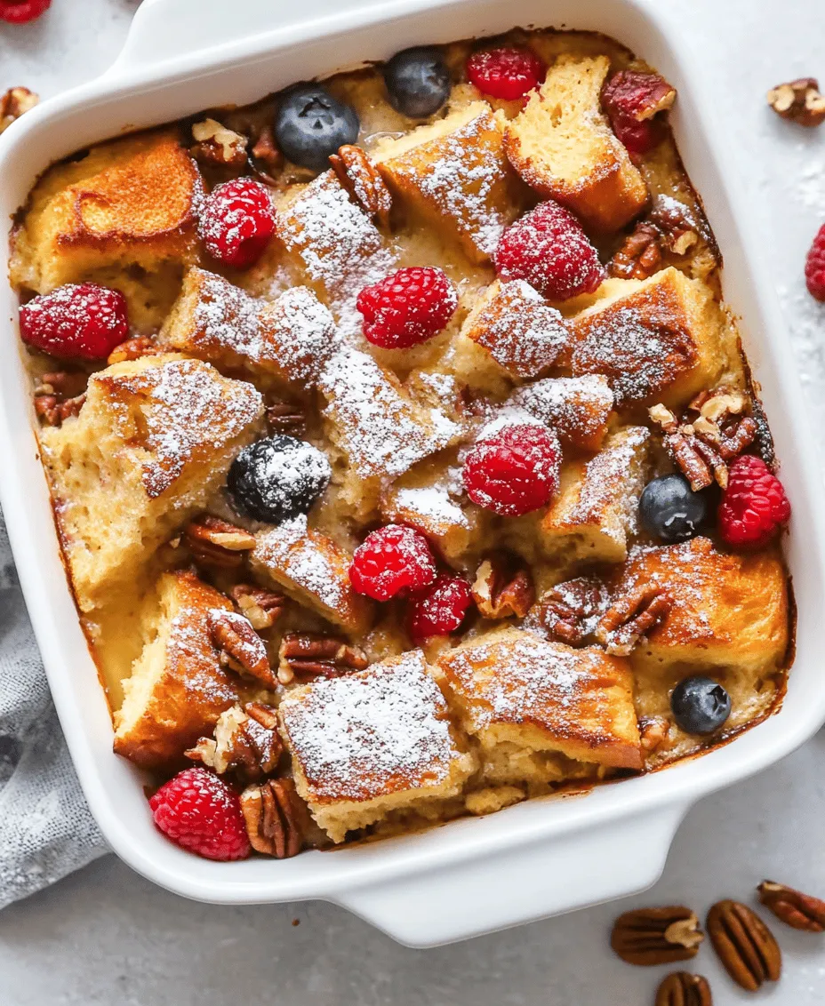 Overnight French Toast Casserole is the epitome of comfort food, combining the classic flavors of French toast with the convenience of a make-ahead dish. This delightful casserole is not only perfect for special occasions like brunch gatherings, holidays, or lazy weekend breakfasts, but it also allows for ample time to soak up the delicious custard, resulting in a rich and satisfying meal. Imagine waking up to the warm, inviting aroma of sweet bread and vanilla wafting through your kitchen, ready to serve a crowd or simply indulge yourself. In this article, we will explore the intricacies of this recipe, highlight its components, and discuss how you can customize it to suit your taste preferences. Whether you are a seasoned cook or a beginner in the kitchen, this guide will provide you with everything you need to create a memorable breakfast experience.