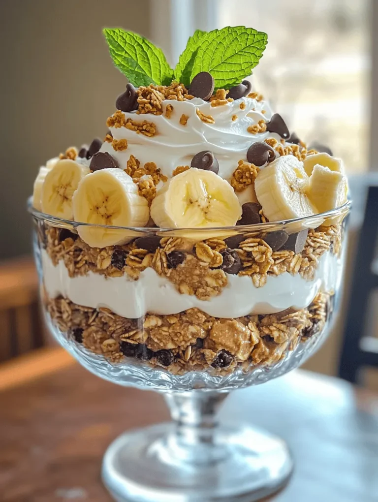 Dessert trifles have long been a beloved staple in the world of sweet treats, known for their delightful combination of flavors and textures. These visually stunning desserts are crafted by layering various components in a glass dish, creating an eye-catching presentation that is as pleasing to the eyes as it is to the palate. The Peanut Butter Banana Bliss Trifle is a perfect example of this dessert genre, offering a delightful medley of creamy, crunchy, and fruity elements that come together in one indulgent dish.