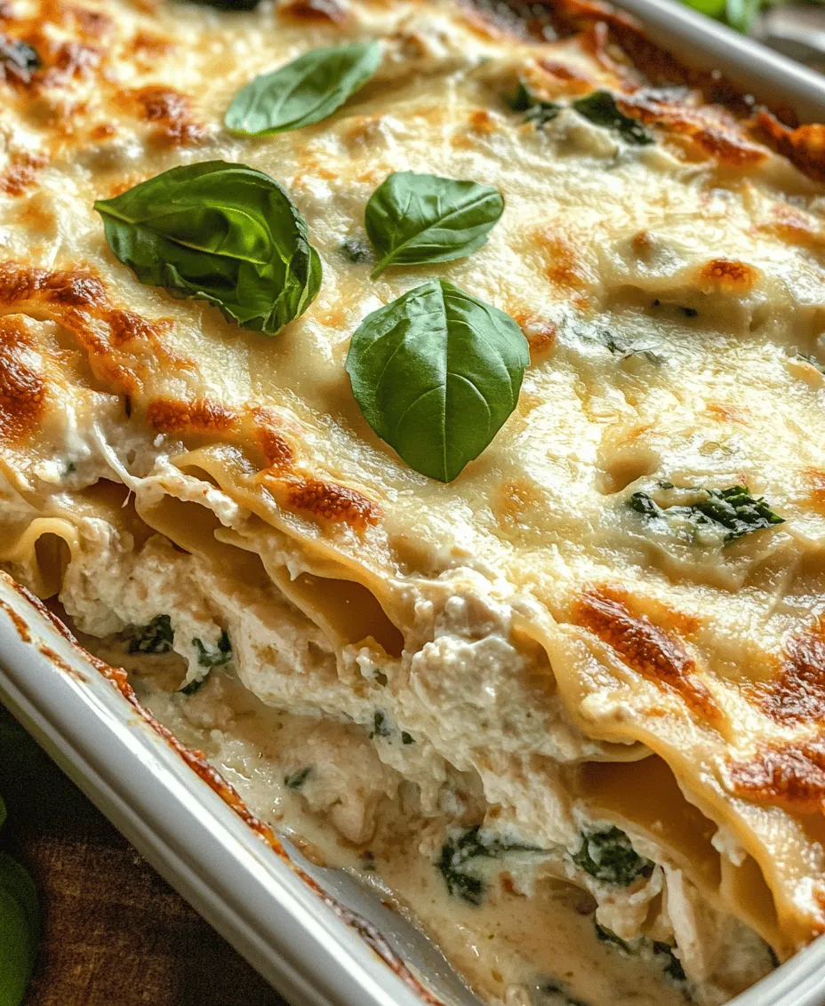Lasagna is one of those beloved comfort foods that warms the heart and brings families together around the dinner table. Originating from Italy, this layered dish has transcended borders and evolved into countless variations, each promising a unique taste experience. Among these variations, <strong>Creamy Chicken Lasagna Delight</strong> stands out not just for its comforting nature but also for its rich, creamy texture that envelops tender chicken and fresh spinach in every mouthful.” /></p>
</p>
<h3>Best Practices for Layering Ingredients</h3>
</p>
<p>Creating the perfect Creamy Chicken Lasagna Delight isn’t just about the ingredients you choose; it’s also about how you layer them. Effective layering ensures even cooking and a harmonious distribution of flavors throughout each serving. Start by spreading a thin layer of your creamy sauce on the bottom of your baking dish. This prevents the lasagna sheets from sticking and adds a bit of moisture to the base.</p>
</p>
<p>Next, place your first layer of lasagna noodles over the sauce, ensuring they slightly overlap. This overlap helps to hold the layers together and prevents gaps that could cause uneven cooking. Follow this with a generous spread of the chicken mixture, ensuring it covers the noodles completely. Then, add another layer of sauce and a sprinkle of ricotta cheese. Repeat this process, alternating layers of noodles, chicken filling, sauce, and ricotta until you reach the top of your dish.</p>
</p>
<p>For the final layer, it’s crucial to finish with a generous coating of sauce followed by a thick layer of mozzarella and Parmesan cheese. This not only protects the layers below but also creates a delicious golden crust as it bakes. Remember, the key to great lasagna is balance; ensure each layer has sufficient moisture without being overly soupy.</p>
</p>
<h3>Baking to Perfection</h3>
</p>
<p>Once your lasagna is assembled, it’s time to bake it to perfection. The baking process involves some important decisions regarding covering the dish. Covering your lasagna with foil for the first part of the baking time helps trap steam, allowing the noodles to cook through without drying out the top. After about 30-45 minutes, remove the foil to enable the cheese to brown beautifully.</p>
</p>
<p>You’ll know your lasagna is perfectly baked when the cheese is bubbling and golden brown, and the edges are slightly crispy. A gentle press in the center should reveal a firm structure, indicating that the layers have melded together.</p>
</p>
<p>An often overlooked aspect of lasagna preparation is the resting period before serving. Allowing the lasagna to rest for at least 15-20 minutes after baking enhances the flavors and makes it easier to cut into neat squares. This resting period helps the layers set, preventing the filling from spilling out when served.</p>
</p>
<h3>Serving Suggestions</h3>
</p>
<p>Creamy Chicken Lasagna Delight is a versatile dish that can be served in numerous creative ways. For a rustic touch, consider serving it directly from the baking dish, garnished with fresh basil or parsley for an appealing presentation.</p>
</p>
<p>Pair your lasagna with complementary side dishes such as a crisp Caesar salad or garlic bread to create a well-rounded meal. A light arugula salad with a lemon vinaigrette can also provide a refreshing contrast to the richness of the lasagna.</p>
</p>
<p>For garnishing, fresh herbs like basil, parsley, or even chives can elevate the dish’s visual appeal and add an aromatic touch. A sprinkle of red pepper flakes can also provide a delightful kick for those who enjoy a bit of heat.</p>
</p>
<h3>Nutritional Information</h3>
</p>
<p>When it comes to enjoying a delicious meal like Creamy Chicken Lasagna Delight, understanding its nutritional benefits can help you savor every bite guilt-free. Each serving contains a balanced mix of protein from the chicken, calcium from the cheese, and fiber from the lasagna noodles. You can also enhance the nutritional profile by incorporating vegetables such as spinach or mushrooms into your chicken filling.</p>
</p>
<p>To balance indulgence, consider using whole grain or lentil lasagna noodles, which offer additional fiber and nutrients compared to traditional white pasta. If you have dietary restrictions, there are several modifications you can make, such as swapping out dairy cheese for vegan alternatives or using gluten-free noodles to accommodate gluten sensitivities.</p>
</p>
<h3>Conclusion</h3>
</p>
<p>Creamy Chicken Lasagna Delight is not just a dish; it’s a comforting meal that brings joy to the table. With its layers of creamy sauce, tender chicken, and gooey cheese, it’s the perfect crowd-pleaser for family dinners or gatherings with friends.</p>
</p>
<p>We encourage you to try this recipe and embrace the cooking process. Homemade lasagna may take a bit of time and effort, but the satisfaction derived from creating a meal that warms the heart is truly unparalleled. Each bite is a reminder of the comfort food tradition, and there’s something incredibly rewarding about sharing a lovingly made dish with loved ones. So roll up your sleeves, gather your ingredients, and enjoy the delightful journey of making your own Creamy Chicken Lasagna Delight!</p>
<div id=