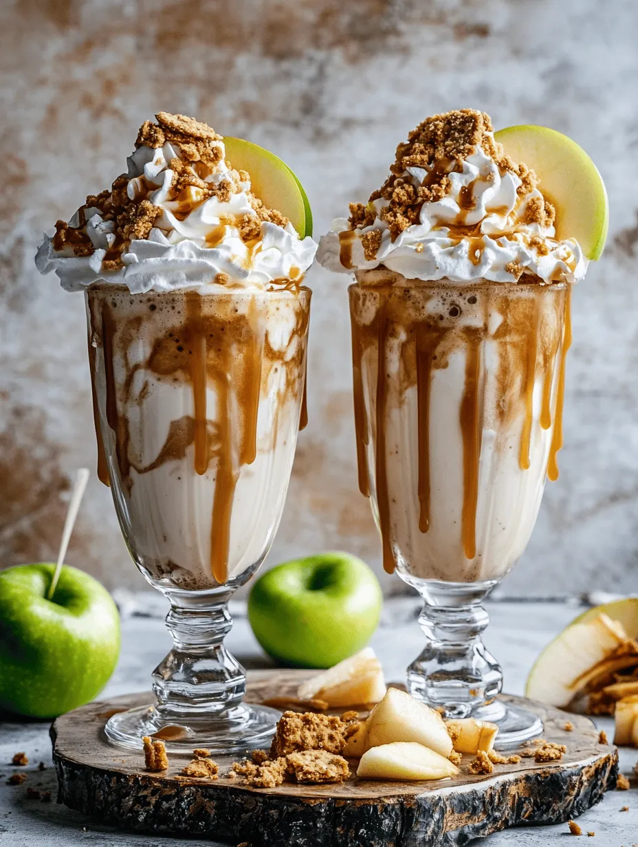 Step into the delightful world of desserts with a recipe that captures the essence of fall in a glass: the Caramel Apple Pie Milkshake. This indulgent treat combines the rich flavors of creamy vanilla ice cream, fresh apples, and luscious caramel for a taste experience that transcends seasons. Imagine the sweet aroma of baked apples mingling with hints of cinnamon and buttery crust, all encapsulated in a creamy, dreamy shake that delights the senses. It's a flavor marriage that not only celebrates the beloved apple pie but also transforms it into a refreshing beverage perfect for any occasion.