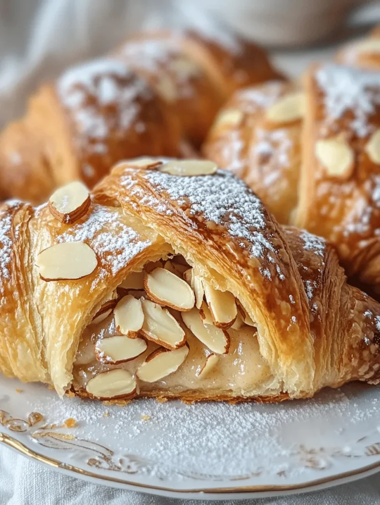 Almond croissants are a beloved pastry found in cafés and bakeries around the world, renowned for their flaky, buttery layers and the rich, nutty flavor of almond filling. Originating from France, these pastries are a delightful treat that captures the essence of indulgence and comfort, making them a popular choice for breakfast, brunch, or a sweet afternoon snack. The charm of almond croissants lies not only in their exquisite taste but also in the experience of enjoying them with a cup of coffee or tea, making them a staple in French culinary culture.
