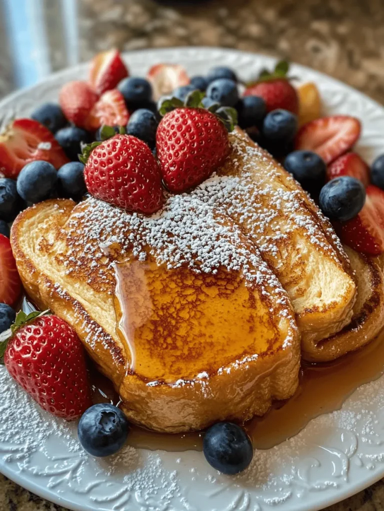 French toast, a beloved breakfast staple, has captured the hearts and taste buds of food enthusiasts around the world. This simple yet delightful dish transforms humble ingredients into a luxurious morning experience, making it a go-to choice for brunch gatherings or cozy family breakfasts. The beauty of French toast lies in its versatility and ease of preparation, allowing anyone to whip up a delicious meal even on the busiest of mornings.