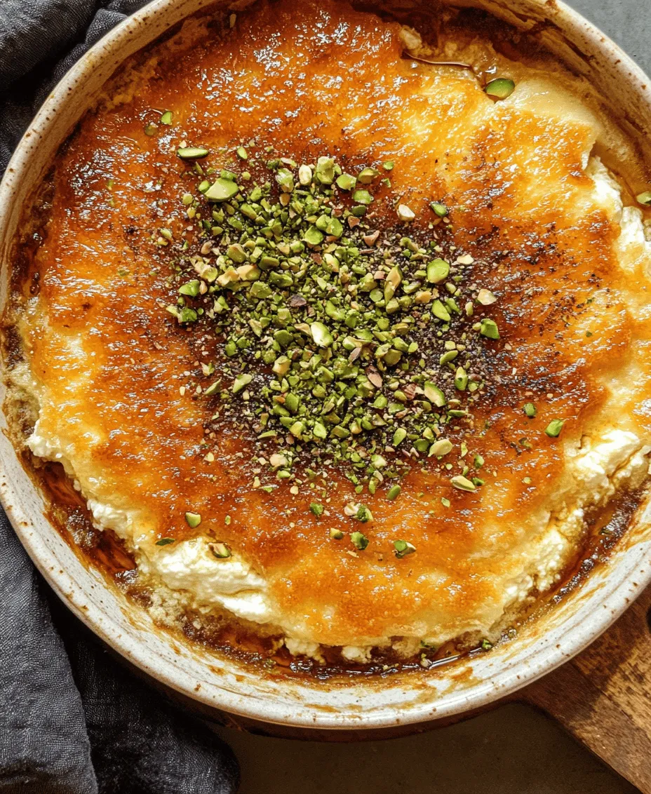 Kunafa, a delectable dessert deeply rooted in Middle Eastern culture, has captured the hearts and taste buds of many across the globe. Originating from the Levant region, this sweet pastry combines the delicate texture of thin noodle-like strands with a rich filling, typically made from cheese or nuts, and is drenched in sweet syrup. Kunafa is not just a dessert; it is a celebration of flavors, textures, and traditions, often enjoyed during festive occasions and family gatherings. Its cultural significance is immense, symbolizing hospitality and indulgence, as it is commonly served to guests as a token of warmth and generosity.