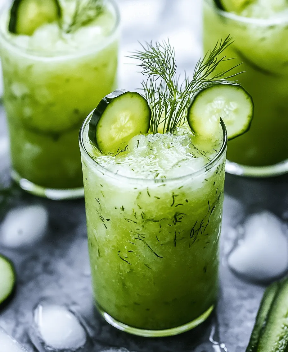 In the realm of refreshing beverages, the Chilled Zesty Pickle Slushy stands out as a uniquely vibrant choice that tantalizes taste buds and ignites curiosity. This innovative drink is not only packed with flavor but also embraces a quirky charm that makes it a conversation starter at any gathering. Imagine a sultry summer day where the sun blazes down, and you crave something cool and invigorating. Enter the Chilled Zesty Pickle Slushy — a delightful concoction that combines the tangy goodness of dill pickle juice, fresh cucumber, and aromatic herbs.