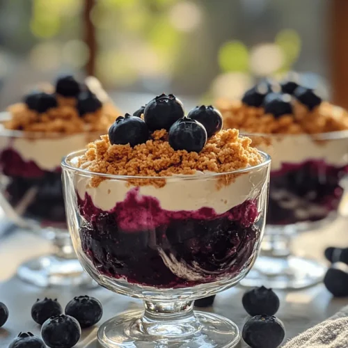 Discover the delightful fusion of flavors in this Blueberry Bliss Cream Cheese Delight, a dessert that elevates simple ingredients into a creamy, fruity indulgence. This recipe combines fresh blueberries with a rich cream cheese mixture, creating a perfect balance of sweetness and tang. Ideal for gatherings, special occasions, or a sweet treat at home, this dessert is as visually appealing as it is delicious. The vibrant colors of the blueberries interspersed with the smooth cream cheese layer make it not only a feast for the taste buds but also a stunning centerpiece for any table.