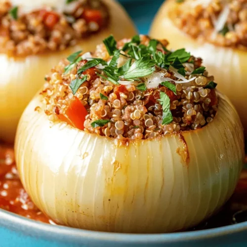 Exploring the core ingredients of Savory Slow Cooker Stuffed Onions reveals the balance of nutrients and flavors that come together in every bite. The ingredients not only contribute to the taste but also enhance the nutritional profile of the dish, making it a well-rounded meal option.