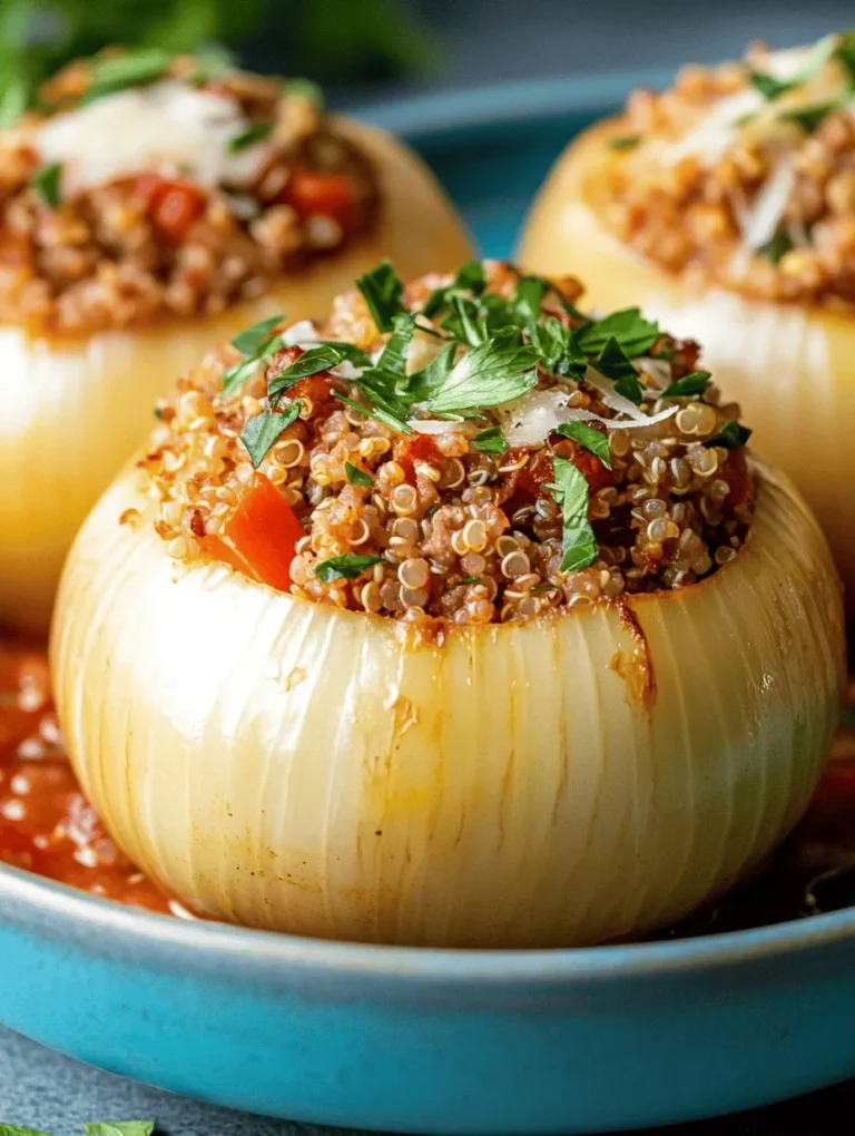 Exploring the core ingredients of Savory Slow Cooker Stuffed Onions reveals the balance of nutrients and flavors that come together in every bite. The ingredients not only contribute to the taste but also enhance the nutritional profile of the dish, making it a well-rounded meal option.