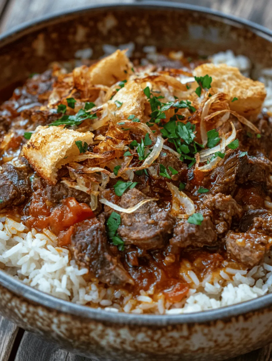 Fattah is a quintessential Egyptian dish that perfectly embodies the rich culinary traditions of Egypt. Often regarded as a comfort food, Fattah is a delightful fusion of flavors and textures that captures the essence of Egyptian cooking. Traditionally, this dish is served during significant cultural and religious celebrations, such as Eid al-Adha and weddings, making it a centerpiece in many family gatherings. The combination of tender meat, aromatic rice, and crispy bread creates a hearty and satisfying meal that resonates with both locals and visitors alike.