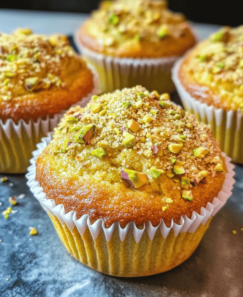 In recent years, the world of baking has witnessed a delightful surge in unique muffin recipes that push the boundaries of traditional flavors. Home bakers and culinary enthusiasts alike are experimenting with a variety of ingredients, resulting in mouthwatering muffin creations that tantalize the taste buds. Among these innovative recipes, <strong>Pistachio Paradise Muffins</strong> stand out as a delightful twist on the classic muffin, combining the rich, nutty flavor of pistachios with a sweet, moist base that is sure to impress.” /></p>
</p>
<h3>Techniques for Achieving the Right Consistency and Avoiding Clumping</h3>
</p>
<p>When it comes to baking, especially muffins, achieving the right consistency is crucial for a delightful texture. One common issue bakers face is clumping, which can lead to unevenly baked muffins. To avoid this, it’s essential to sift your dry ingredients together. This not only breaks up any lumps in the flour but also aerates it, ensuring your muffins rise beautifully. Additionally, be sure to mix your dry ingredients thoroughly before combining them with wet ingredients. This thoroughness prevents pockets of flour and promotes an even distribution of leavening agents, contributing to a light and airy muffin.</p>
</p>
<h3>Cream the Butters and Sugars</h3>
</p>
<p>The first step in creating your Pistachio Paradise Muffins is to cream the butters and sugars together. This is a fundamental technique in baking that significantly impacts the final product. Start by combining softened unsalted butter and granulated sugar in a large mixing bowl. Use an electric mixer on medium speed to beat them together until the mixture becomes light and fluffy, usually taking about 3 to 5 minutes. The creaming method is essential because it incorporates air into the mixture, which helps to create a lighter texture in your muffins.</p>
</p>
<p>Next, add brown sugar to the mixture for added moisture and flavor depth. Beat it in well until fully combined. The mixture should have a pale, fluffy appearance, signaling that enough air has been incorporated to give your muffins a wonderful rise during baking.</p>
</p>
<h3>Add Eggs and Flavoring</h3>
</p>
<p>Once your butters and sugars are perfectly creamed, it’s time to add the eggs and flavorings. Crack in the eggs one at a time, beating well after each addition. This step ensures that the eggs are fully integrated into the batter, which is crucial for structure and moisture. Alongside the eggs, add your vanilla extract and almond extract for a rich flavor profile that complements the pistachios beautifully.</p>
</p>
<p>Incorporating wet ingredients requires a gentle touch; you want to maintain the fluffiness achieved during the creaming stage. Mixing too vigorously at this point can deflate your batter, resulting in dense muffins.</p>
</p>
<h3>Combine Wet and Dry Mixtures</h3>
</p>
<p>Now that you have your wet ingredients ready, it’s time to combine them with your dry ingredients. First, ensure that your dry ingredients—flour, baking powder, and a pinch of salt—are mixed thoroughly. Gradually add the dry mixture to the wet mixture, using a spatula or wooden spoon.</p>
</p>
<p>To maintain the tender crumb of your muffins, mix just until the dry ingredients are incorporated. A few lumps are perfectly acceptable; overmixing can lead to tough muffins due to gluten development. The goal is to keep the batter light and airy, so be gentle and patient during this step.</p>
</p>
<h3>Fill the Muffin Tins</h3>
</p>
<p>With your batter ready, it’s time to fill the muffin tins. Use a standard ice cream scoop or spoon to portion the batter evenly into the prepared muffin cups. Fill each cup about two-thirds full to allow space for rising. Overfilling can lead to muffins spilling over the edges, while underfilling can result in flat muffins. An even distribution of batter will ensure that all muffins bake uniformly.</p>
</p>
<h3>Top with Pistachios</h3>
</p>
<p>For the finishing touch, sprinkle chopped pistachios on top of each muffin before baking. This not only adds a delightful crunch but also enhances the visual appeal of your muffins. If you’re feeling adventurous, consider adding a drizzle of honey or a sprinkle of coarse sea salt for a gourmet twist. You can also experiment with other toppings, such as chocolate chips or a dusting of cinnamon sugar, to suit your taste preferences.</p>
</p>
<h3>Bake</h3>
</p>
<p>Preheat your oven to 350°F (175°C) and place your muffin tin on the center rack. Bake the muffins for approximately 18-20 minutes, or until a toothpick inserted into the center comes out clean or with just a few moist crumbs clinging to it. Keep an eye on them towards the end of the baking time, as ovens may vary slightly in temperature. The tops should be golden brown and spring back when lightly pressed.</p>
</p>
<h3>Cool</h3>
</p>
<p>Once your muffins are done baking, remove them from the oven and allow them to cool in the tin for about 5 minutes. This resting period helps the muffins set and makes them easier to remove from the pan. After five minutes, transfer the muffins to a wire rack to cool completely. This step is vital for texture and flavor development; cooling allows the steam to escape, ensuring the muffins don’t become soggy.</p>
</p>
<h3>Serve</h3>
</p>
<p>Pistachio Paradise Muffins are delightful on their own but can be served with a variety of accompaniments. Enjoy them fresh out of the oven with a pat of butter or a dollop of cream cheese spread for added richness. Pair them with a cup of coffee or tea for a perfect afternoon snack. For an elegant brunch, consider serving them alongside fresh fruit or yogurt for a balanced meal.</p>
</p>
<h3>Nutritional Information</h3>
</p>
<p>Each Pistachio Paradise Muffin approximately contains:</p>
</p>
<p>– <strong>Calories</strong>: 210</p>
<p>– <strong>Total Fat</strong>: 10g</p>
<p>– <strong>Saturated Fat</strong>: 3g</p>
<p>– <strong>Cholesterol</strong>: 40mg</p>
<p>– <strong>Sodium</strong>: 120mg</p>
<p>– <strong>Total Carbohydrates</strong>: 28g</p>
<p>– <strong>Dietary Fiber</strong>: 1g</p>
<p>– <strong>Sugars</strong>: 12g</p>
<p>– <strong>Protein</strong>: 4g</p>
</p>
<p>For those looking to modify the recipe, consider using gluten-free flour blends for a gluten-free version. The result will still yield delicious muffins, though the texture may differ slightly. To create a vegan version, substitute the eggs with flaxseed meal or applesauce and use plant-based butter.</p>
</p>
<h3>Creative Variations on the Recipe</h3>
</p>
<p>The beauty of Pistachio Paradise Muffins lies in their versatility. Consider adding chocolate chips for a sweet contrast against the nutty flavor of pistachios or incorporating dried fruits like cranberries or apricots for a burst of sweetness. Spice it up by adding a pinch of cardamom or nutmeg for an aromatic touch.</p>
</p>
<p>Incorporating seasonal ingredients can also keep this recipe fresh year-round. For instance, during the fall, try adding pumpkin puree and warming spices for a delightful autumn twist. In the summer, fresh berries can add a juicy burst of flavor that complements the pistachios beautifully.</p>
</p>
<h3>Conclusion</h3>
</p>
<p>Baking Pistachio Paradise Muffins is not just about following a recipe—it’s about creating joy and delight through the art of cooking. These muffins not only offer a wonderful combination of flavors and textures but also provide an opportunity to explore your creativity in the kitchen.</p>
</p>
<p>I encourage you to experiment with this recipe, adapting it to your tastes and seasonal ingredients. The satisfaction of baking at home and sharing these delicious, homemade treats with family and friends is truly unparalleled. So preheat that oven, gather your ingredients, and dive into the delightful world of muffin-making. Enjoy the process and the scrumptious results!</p>
<div id=