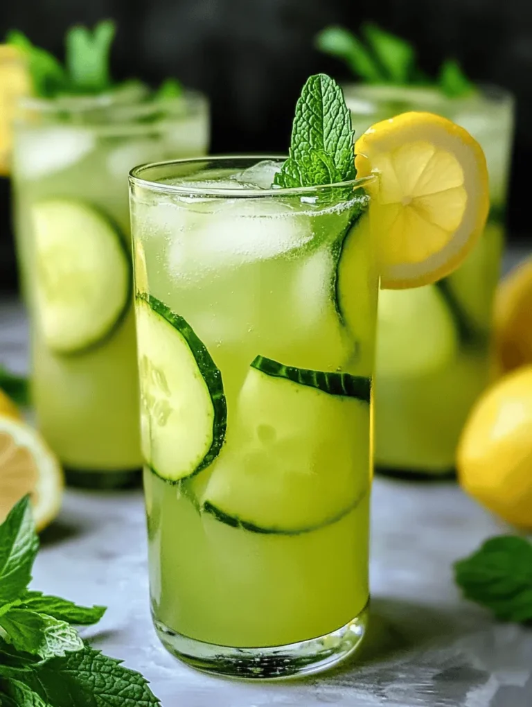 As the sun blazes overhead and the temperatures soar, there's nothing quite like a refreshing beverage to cool you down and invigorate your senses. Summer is synonymous with bright, flavorful drinks that not only quench your thirst but also uplift your mood. Among these delightful options, cucumber lemonade stands out as a unique and revitalizing choice. This refreshing drink combines the crispness of cucumbers with the tangy zest of lemons, creating a harmonious blend that is both satisfying and hydrating.