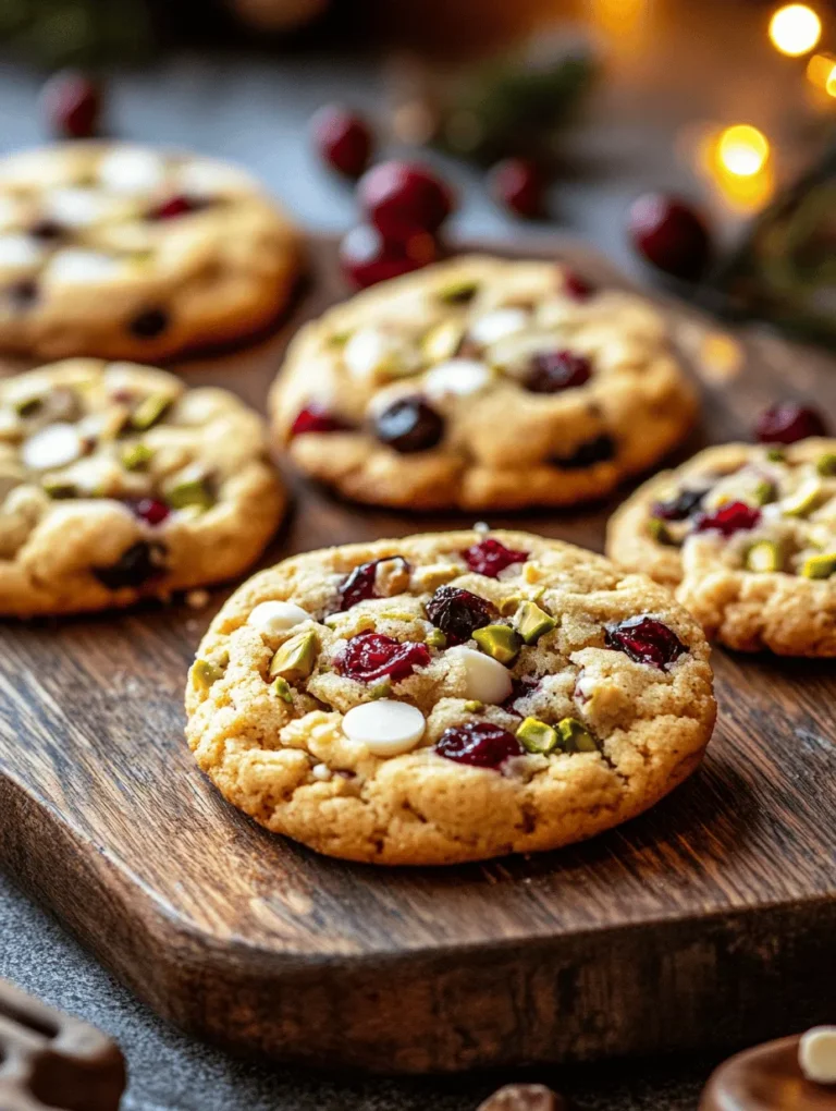 As the holiday season approaches, the warmth and joy of baking fill the air, inviting us to indulge in sweet treats that embody the spirit of celebration. Among the vast array of festive cookies, the Festive Cranberry Pistachio Bliss Cookies stand out with their unique flavor profile, combining the tartness of cranberries with the subtle crunch of pistachios. This delightful treat not only brings a burst of color to your holiday cookie platter but also offers a rich taste experience that is bound to impress family and friends at your gatherings.