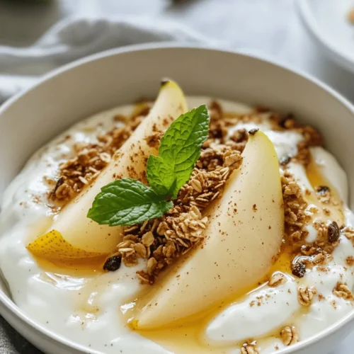 Every great dish begins with understanding its components, and the Honey-Poached Pear Yogurt Bowl is no exception. Each ingredient plays a vital role in both taste and nutrition, enhancing the overall experience of the dish while contributing to its health benefits. Letâs delve into the key ingredients that make this recipe shine.