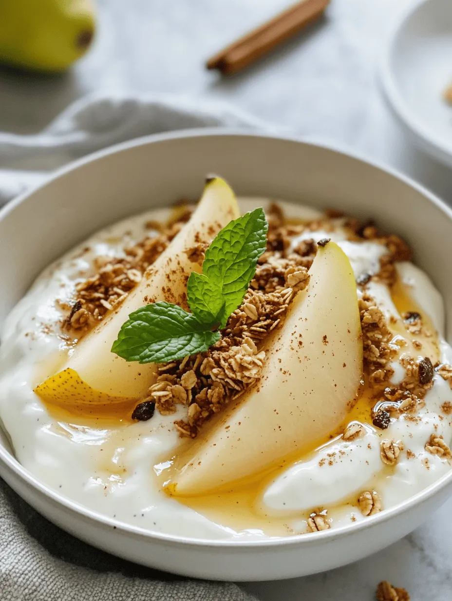 Every great dish begins with understanding its components, and the Honey-Poached Pear Yogurt Bowl is no exception. Each ingredient plays a vital role in both taste and nutrition, enhancing the overall experience of the dish while contributing to its health benefits. Let’s delve into the key ingredients that make this recipe shine.
