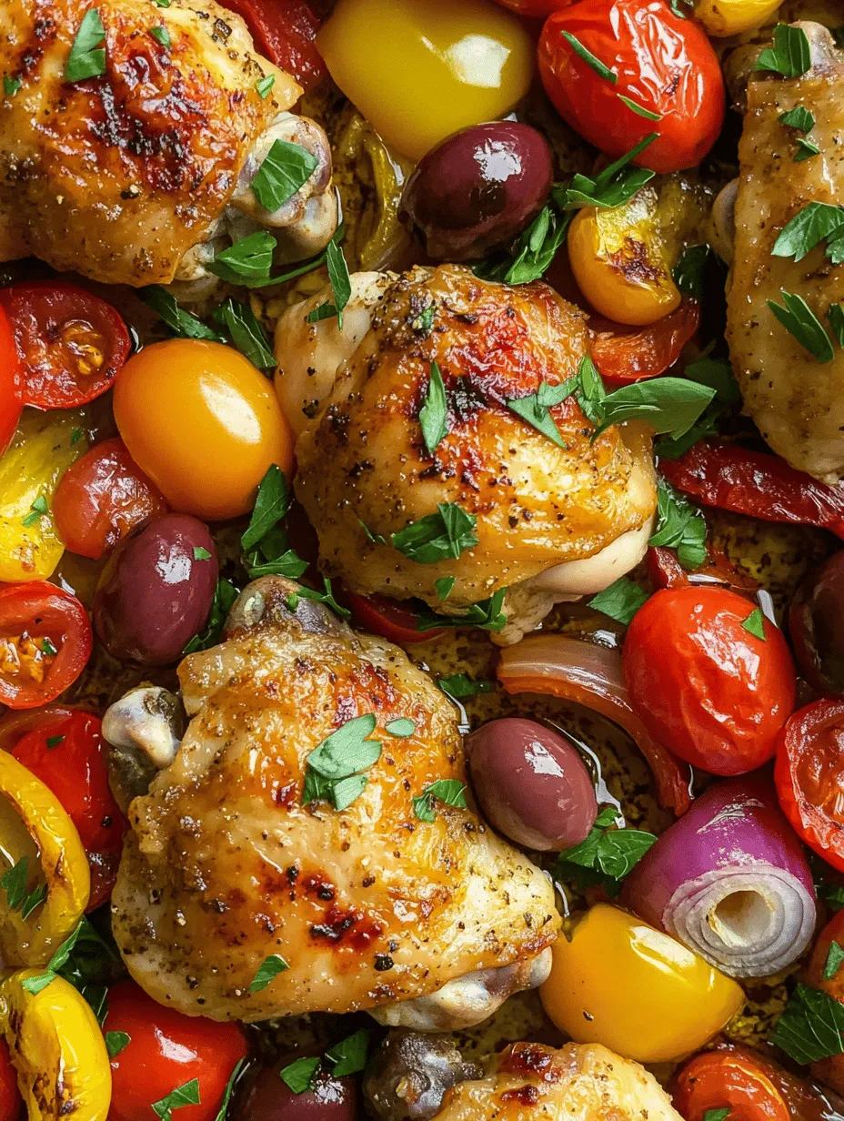 One of the key components of this Mediterranean Sheet Pan Chicken recipe is the choice of chicken. We recommend using bone-in, skin-on chicken thighs for several reasons.