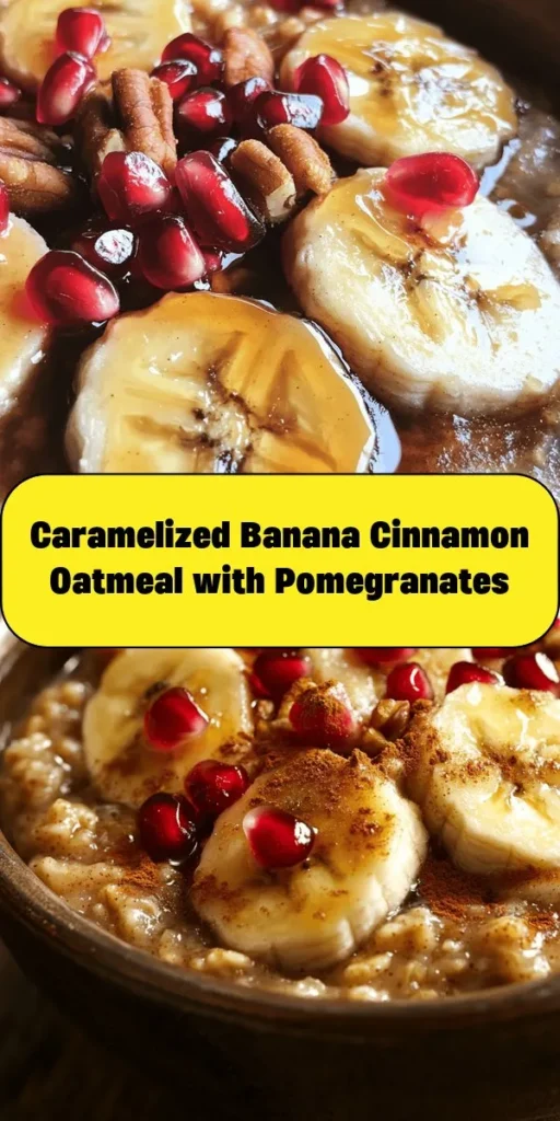 Start your day with a warm bowl of Cinnamon Steel Cut Oatmeal topped with delicious caramelized bananas and vibrant pomegranates. This easy recipe combines hearty steel cut oats cooked to perfection with cinnamon and maple syrup. Finish it off by caramelizing sweet bananas for a rich, golden touch. Add pomegranate seeds and optional nuts for a delightful crunch. Perfect for a cozy morning, this dish is both nourishing and satisfying!
