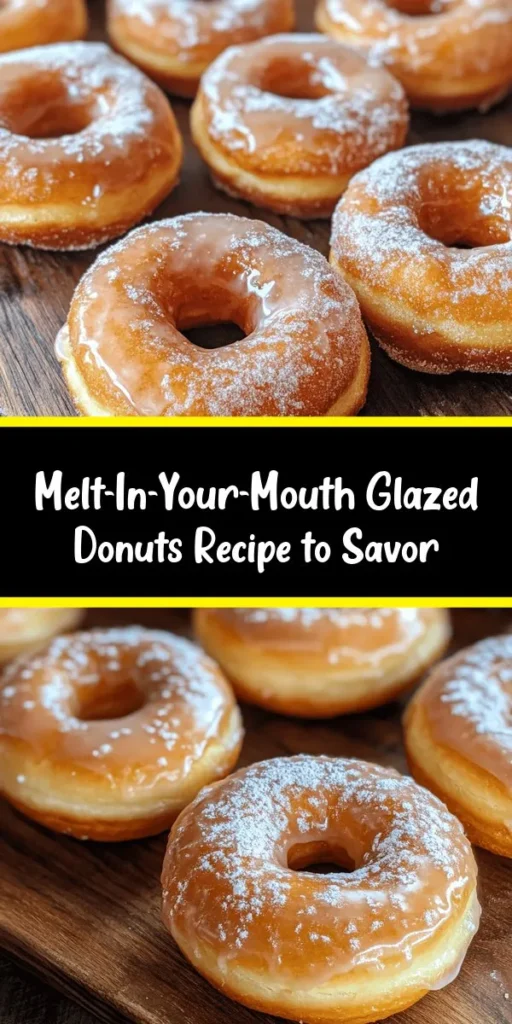 Indulge in the ultimate sweet treat with these melt-in-your-mouth glazed donuts! Made from simple ingredients like flour, sugar, and a hint of nutmeg, these delicious donuts are perfect for breakfast or dessert. The easy frying method ensures they turn golden brown, while the creamy glaze adds the perfect finishing touch. Ready in just an hour, this recipe makes 12 dreamy donuts that will have everyone coming back for more. Get ready to satisfy your cravings!