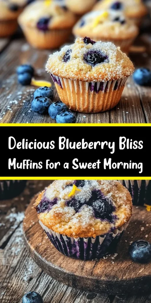 Indulge in these delightful Blueberry Bliss Muffins, perfect for breakfast or a sweet snack! Bursting with fresh blueberries and a hint of lemon zest, these easy-to-make muffins are light and fluffy. Whip them up in just 35 minutes with simple ingredients like flour, sugar, buttermilk, and butter. The optional sprinkle of coarse sugar adds a lovely crunch on top. Bake a batch today and enjoy these fruity delights warm or at room temperature!