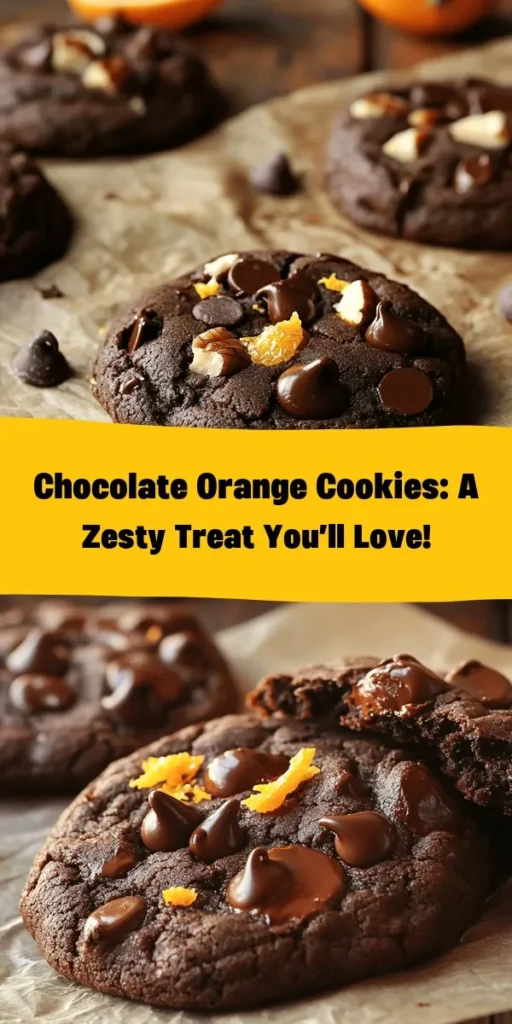 Indulge in the delightful fusion of flavors with these Zesty Chocolate Orange Delight Cookies! Perfectly soft and chewy, these cookies combine rich cocoa with the refreshing zest of orange for a unique treat. With just a few simple ingredients and easy-to-follow steps, you'll have a batch ready in no time. Enjoy them with a cup of tea or coffee, or share them with friends and family for a delicious surprise. Ideal for any occasion!