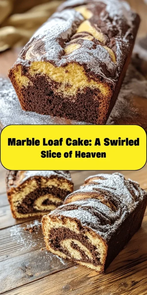 Indulge in a slice of heaven with this Swirled Delight Marble Loaf Cake! Combining rich chocolate and vanilla flavors, this delightful cake is perfect for any occasion. With simple ingredients like flour, butter, and buttermilk, you can create a beautiful marbled effect that will impress your guests. Ready to bake in just over an hour, enjoy it dusted with powdered sugar for that extra touch. A sweet treat that’s as visually stunning as it is delicious!