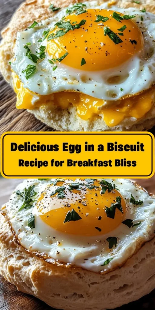 Start your morning right with these delightful Egg in a Biscuit treats! This simple recipe features fluffy biscuit dough topped with perfectly baked eggs and your choice of cheese. Packed with flavor and fresh herbs, they're a delicious twist on breakfast. Perfect for brunch with friends or a cozy family morning. In just 25 minutes, you can serve up a warm, cheesy delight. Try this easy, crowd-pleasing recipe today!
