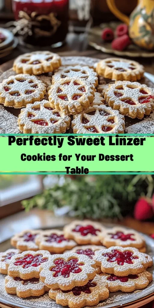 Indulge in the delightful world of Linzer Cookies with this simple recipe that combines buttery goodness with a fruity jam filling. Made with ground almonds and a hint of cinnamon, these cookies are not just a treat for your taste buds, but also a feast for the eyes. Perfect for holiday gatherings or a sweet afternoon snack, they’re easy to make and even easier to share. Dust with powdered sugar for an elegant finish that everyone will love!