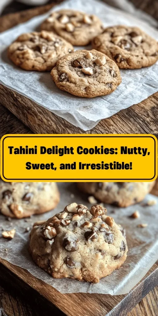 Indulge in these delicious Tahini Delight Cookies! Made with smooth tahini, brown sugar, and a hint of maple syrup, these cookies offer a unique flavor that's both nutty and sweet. Optional chocolate chips and nuts add a delightful crunch. Perfect for a quick treat, these cookies are easy to prepare and bake in just 10-12 minutes. Enjoy them fresh out of the oven with a cup of tea or save some for a delicious snack later. Give this recipe a try for a tasty twist!