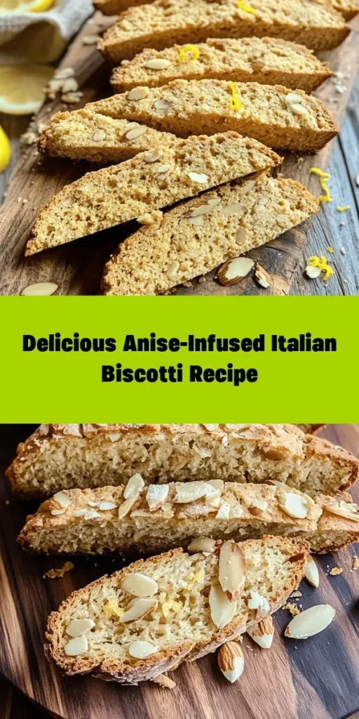Indulge in the delightful flavors of Anise-Infused Italian Biscotti! This easy recipe combines fragrant anise extract and seeds with a hint of lemon zest for a unique twist. Perfect for pairing with your morning coffee or tea, these crunchy treats are made from simple ingredients and are great for sharing. In less than an hour, you can enjoy 24 delicious biscotti that are sure to impress family and friends. Get ready to savor the joy of baking!