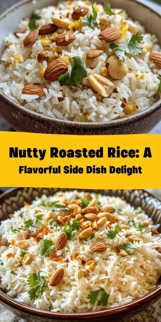Elevate your meal with this delicious roasted rice with nuts recipe! Using fragrant basmati rice, mixed nuts, and a medley of spices, this dish is packed with flavor and texture. With ingredients like cumin, turmeric, and chili flakes, each bite offers a delightful taste experience. Perfect as a side or a hearty main, this dish is simple to make and sure to impress. Don’t forget to garnish with fresh cilantro for an added touch!