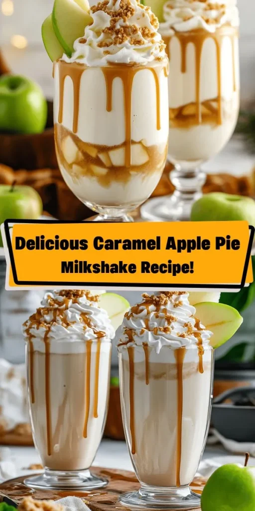 Indulge in the sweet flavors of fall with this Caramel Apple Pie Milkshake! This creamy treat blends vanilla ice cream, apple pie filling, and creamy caramel for a delightful dessert experience. With a sprinkle of crushed graham crackers and a crown of whipped cream, it’s a feast for the eyes as well as the taste buds. Perfect for a cozy night in or a fun gathering, this milkshake is sure to impress. Grab your ingredients and enjoy this deliciously sweet sip today!