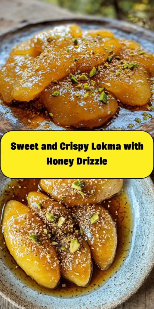 Indulge in the sweet delight of homemade Lokma, a delectable treat that's sure to impress! This recipe combines simple ingredients like flour, yeast, and honey to create golden-brown dough balls that are fluffy on the inside and crispy on the outside. Ready in just 2 hours, these irresistible bites are soaked in a rich honey syrup and can be garnished with sesame seeds or crushed pistachios for an added touch. Perfect for parties or a cozy dessert at home!