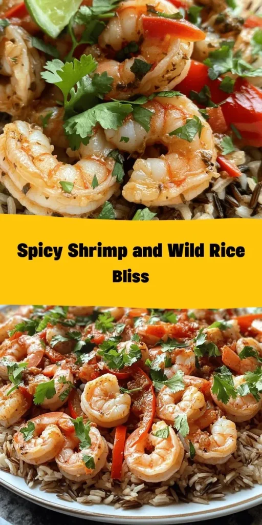 Spice up your dinner with this Fiery Shrimp Delight! This delicious meal features marinated shrimp cooked to perfection, served over a bed of flavorful wild rice mixed with veggies. With a kick from cayenne and smoked paprika, the shrimp is both tender and zesty thanks to lime juice and zest. It's a lively dish that comes together in just over an hour, making it perfect for any night of the week. Garnish with fresh cilantro and parsley for a burst of color and flavor!
