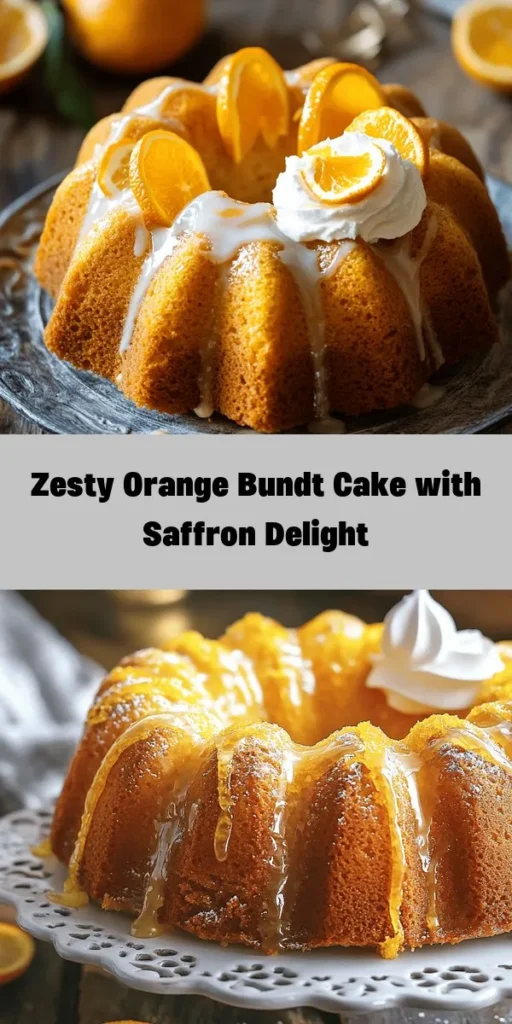 Indulge in a slice of sunshine with this Zesty Saffron-Infused Orange Bundt Cake! Bursting with bright orange flavor and a touch of luxurious saffron, this cake is perfect for any occasion. It's easy to make and combines fresh orange juice and zest for that delightful citrus zing. Top it off with whipped cream or a sweet orange glaze for a real treat. Perfect for sharing at gatherings or enjoying with your afternoon tea!