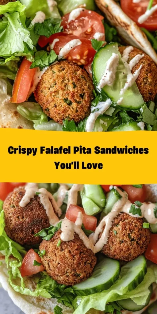 Discover the Crunchy Chickpea Delight with this delicious Falafel Pita Sandwich recipe! Perfectly seasoned chickpeas mix with fresh herbs and spices, fried to golden perfection. Stuff them into warm pita bread with tahini sauce, crisp lettuce, tomatoes, and cucumbers for a satisfying meal. This easy-to-make vegetarian dish is great for lunch or dinner and will impress your family and friends. Enjoy a taste of the Mediterranean at home!