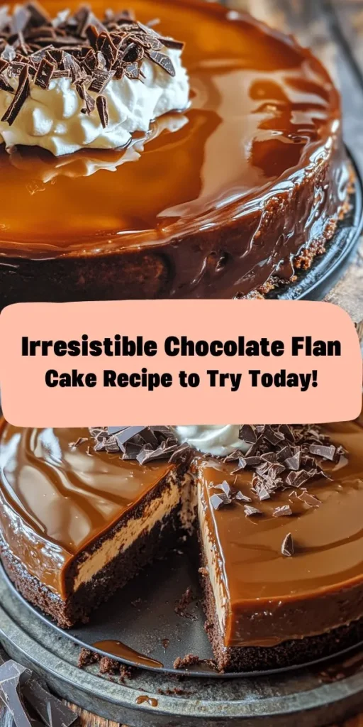 Indulge in this decadent chocolate flan cake that's sure to impress! With a rich layer of creamy flan atop a moist chocolate cake, it’s a dessert that combines the best of both worlds. This recipe guides you step-by-step, from melting the caramel to baking and inverting the cake. Perfect for special occasions or just a sweet treat at home. Get ready to delight your taste buds with this heavenly dessert!